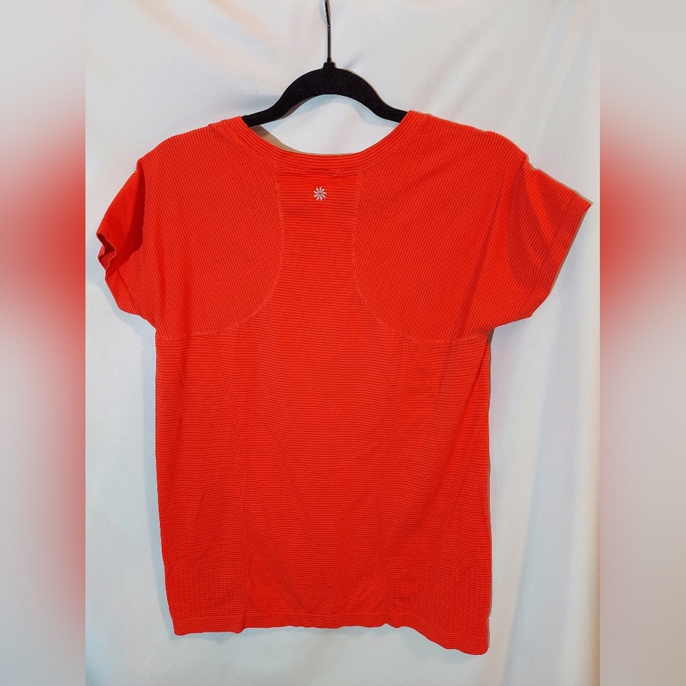 Athleta Momentum Short Sleeve Shirt - Bright Red - L - Picture 2 of 7